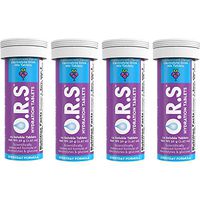 O.R.S Hydration Electrolyte Tablets, Hydration Multiplier with 60% Less Sugar and Calories (Blackcurrant, 4 Tubes, 48 Tablets, 24 Servings)