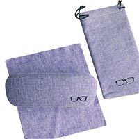 Retro Design Cotton and Linen Meterial Glasses Box#03