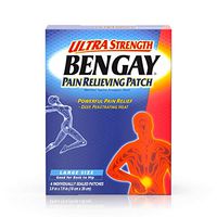BENGAY Ultra Strength Pain Relieving Patches Large Size 4 Each (Pack of 4)