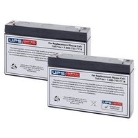 AGM Sealed 6V 7AH Battery Replaces 7.2AH CF6V7 PE6V7.2F1 SLA0925 CA160-2 Pack