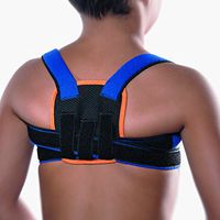 Bort 104600 Kids StabiloFix, Shoulder Brace Posture Corrector Brace, Upper Back, Straighten Fix Hunched, Rounded Stooped Shoulders, Forward Back Pain, Neck Pain, Shoulder Corrector (Blue, Child)