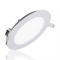  ProGreen 15W Flat LED Panel Light Lamp, Dimmable Round Ultrathin LED Recessed Downlight, 1200lm, Neutral White 4000K, Cut Hole 7.1 Inch, Panel Ceiling Lighting with 110V LED Driver 