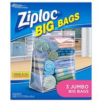 Ziploc Jumbo Big Bags 3 ea (Pack - 6)