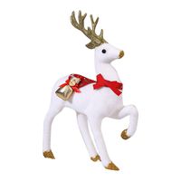 TLoowy-Clearance Christmas Simulation White Deer Home Decoration Elk Doll Animal Model Children's Gifts Desktop Decor for Yard, Garden, Xmas Trees, New Year Thanksgiving Party Supplies (F, One Size)