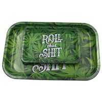HD Pattern Printed Tobacco Cigarette Holder Roll That Shit Tinplate Metal Rolling Tray Smoking Accessories