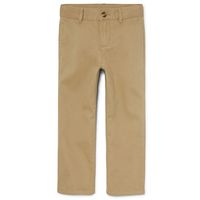 The Children's Place Boys Size Uniform Chino Pants, Flax, 5 Slim