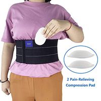 Umbilical Hernia Belt for Men Women Hernia Support Abdominal Binder Post Surgery Belly Stomach Binders Navel Ventral Hernias Belt Belly Button Band Tummy with Compression Pad Fits 43"-62" Waistline
