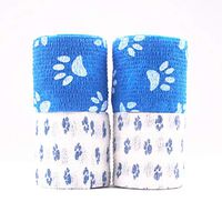 POPETPOP 4 Rolls Self-Adhesive Tape Bandage Rolls, Pet First Aid Bandage, Non-Woven Ventilate Flexible Wrap for Ankle Knee Elbow Support Tape, 5 x 450m (Mixed Color)