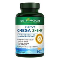 Omega 3-6-9 Vegan and Vegetarian Omega Formula - “5 in 1” Essential Fatty Acid Complex - Scientifically Formulated Plant-Based Omega 3 6 9 Essential Fatty Acids (EFA) - from Purity Products (60)