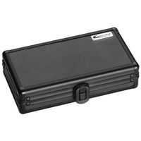 Vector Black Aluminum Rugged Travel Cigar Humidor 4 Ct