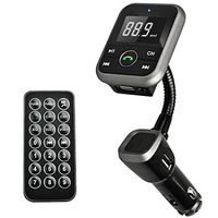 Wireless Bluetooth Car FM Transmitter Radio Adapter Car Kit With 2 USB 2.1A Car Chargers 3.5mm AUX Input, LCD Display Car BT FM Transmitter with SD Card Slot, with Remote Controller