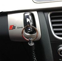 AUTO-P Stainless Steel Interior Car S line logo Keyhole Cover Sline Key Hole Trim Car Chrome 3D Sticker For Audi A4 A5 S5