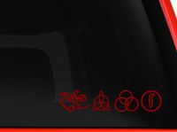 Led Zeppelin Rock Band Logos Car truck laptop macbook Window Vinyl Decal Sticker (red, 6" inches)