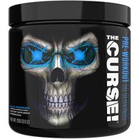 JNX Sports The Curse! Pre Workout Supplement - Intense Energy & Focus, Instant Strength Gains, Enhanced Blood Flow - Nitric Oxide Booster with Creatine & Caffeine - Men & Women | Blue Raspberry | 50 Srv