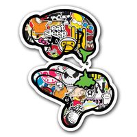 Adelia Co Break UP Weed - Sticker Bomb Decal Series - Cartoon Graffiti Car Wrap Laptop JDM Ken Block Illest Vinyl iPad MacBook (Sticker Bomb 1)