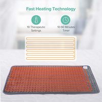 Sable Heating Pad for Back Pain and Cramps Relief - Extra Large [17"x33"] - Electric Heating Pad with Moist & Dry Heat Therapy Options - Auto Shut Off - 10 Heat Settings- Hot Heated Pad