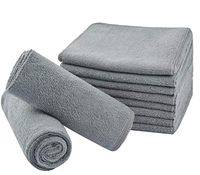 Microfiber Dish Cloths Ultra Absorbent Kitchen Dish Rags for Washing Dishes Fast Drying Cleaning Cloth Gray 10-Pack 12InchX12Inch