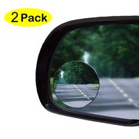 2" Blind Spot Mirror Oval Convex Stick-On Rear View and REAL Glass Mirrors-GUARANTEED - ALUMINUM Housing not plastic, Rust Resistant, for Motorcycle, ATV, Boat, Car, SUV - WIDE ANGLE No More Blindspots