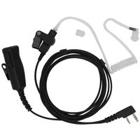 KENMAX Air Covert Acoustic Tube Surveillance FBI Earpiece with PTT Mic for Kenwood Baofeng Wouxun Linton
