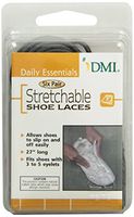 Duro-Med Stretchable Elastic Shoelaces, Helps Shoes Slip On and Off, 27 Inches, Black (6 Pair) (Pack of 2)