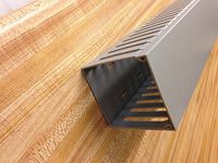 10 Pack of 3x3x78 Inch (75mmx75mmx2m) Gray Wide Finger Wiring Duct/Cable Raceway with Cover/lid