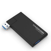 Hagibis USB 3.0 HUB, 180 Degree Rotation Super Speed External 4 Port USB Hub for MacBook Air, Mac Pro/Mini, iMac, Surface Pro, XPS, Notebook, USB Flash Drives, Mobile HDD, Laptop, PC (Black)