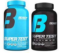Beast Sports Nutrition Test Stack - Super Test Maximum (120 Capsules) & Super Test Original (180 Capsules)-Test Booster Combination to Build Powerful Lean Muscle, Burn Fat & Increase Strength & Energy