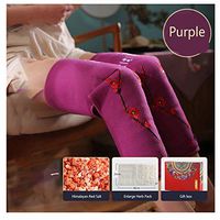YOGANHJAT Heated Knee Brace Wrap for Arthritis Electric Heating Pad Massage Knee Joint Warmer for Pain Relief Arthritis Injury Recovery Cramps Recovery 220V,Purple