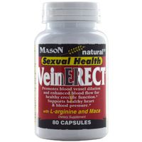 Mason Natural VeinErect with L-Arginine & Maca – 80 Capsules