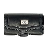 Insulin Pump Carrying Case/Black Pouch with White Stitching & Belt Clip. Size: A660 (L3.50" X W2.0" X D1.0")