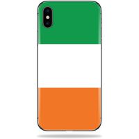 MightySkins Skin Compatible with Apple iPhone X - Irish Flag | Protective, Durable, and Unique Vinyl Decal wrap Cover | Easy to Apply, Remove, and Change Styles | Made in The USA