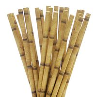Biodegradable Paper Straws (yellow bamboo)