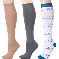 Compression Socks for Women & Men - Ovruns Best 15-20 mmHg Pregnancy Nurse Flight Travel Recovery Medical Support