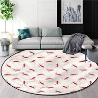 RUGSMAT Gymnastic Super Soft Circle Rugs for Girls,Gymnast Competing Olympic Carpet Door Pad for Bedroom/Living Room/Balcony/Kitchen Mat Round-59