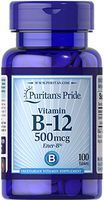 Puritan's Pride Vitamin B-12 500 mcg-100 Tablets