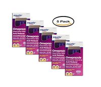 PACK OF 5 - Equate Acid Reducer Omeprazole Wildberry Flavor Tablets, 20 mg, 14 Ct