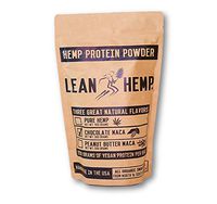 LeanHemp Chocolate Hemp Protein Powder with Maca – Organic, Vegan, Hi-Fiber – 50% Protein 20 Grams Per Serving