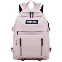 Choco Mocha Girls Backpacks for Teen Girls School Water Resistant College Charging Backpack for Women Bookbag Casual Travel Daypack Side Pocket with 15.6 Inch Laptop Sleeve Pastel Pink