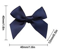 9 Color Pre-Tied Navy Satin Gift Bows (Pack of 50)