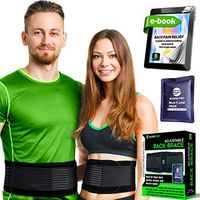 Lower Back Brace for Men and Women - Lumbar Support Back Braces for Lower Back Pain, Office Chair or Car – Unisex Back Belt for Lifting, Sports or Therapy (L/XL)