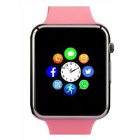 Smart Watch Bluetooth Fitness Tracker Qidoou Android iOS Compatible Smartwatch of SIM SD Card Slot, Waterproof Pedometer Sleep Calorie Monitor Call/Message Music Clock for Women Kids Men (Pink)