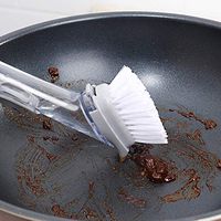 haixclvyE Home Kitchen Detergent Dispenser Dish Washing Brush Scrubber Sink Kitchen Cleaning Tool