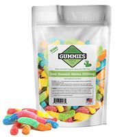 20ct Premium Hemp Gummies, Sour Gummy Worms - 50mg per Gummy Worm (1000mg per Bag)- Organic Hemp - 0% THC - Relief for Stress, Pain, Inflammation, Anxiety, Depression, Nausea, Omega 3,6,9 and More