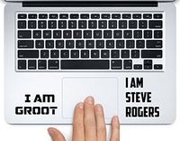 I am Groot Steve Rogers Avengers Marvel Printed Trackpad Clear Vinyl Decal Sticker Compatible with Apple MacBook Pro Air 11" 12" 13" 15" All Years Laptop Trackpad Keyboard (New 13" Macbook Pro)