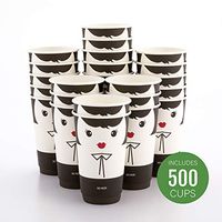 Insulated Paper Coffee Cups - Double Wall - Disposable - White - Madame - 16 oz - 500ct Box - MATCHING LIDS SOLD SEPARATELY: RWA0360B, RWA0360W, RWA0328LG, RWA0328GR, RWA0328HP, RWA0283W, RWA0283B