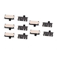 uxcell 10pcs 2 Position 7P 1P2T SMT SMD Self Locking Mini Power Slide Switch 7x2x1mm