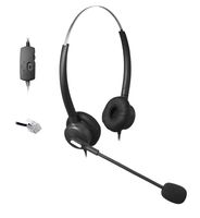Comdio CH203VA5 Corded Headset Headphones Ear Phone + Volume Mute Control for Nortel Networks Nt Nothern Telecom Meridian PBX Norstar M7208 M7310 M7324 T7208 T7316 Nec Avaya Lucent Voip Ip Telephone