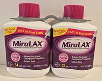 MiraLAX, 68-Dose Laxative Powder, Twin Pack! (40.8 OZ)