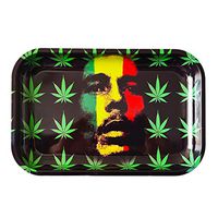 Metal Rolling Tray Durable Art Scroll Tray New Pattern (Large Size)