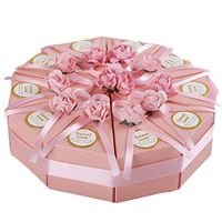 Voberry® European Creative Candy Box Triangle Cake Box Favor Candy Box (A)